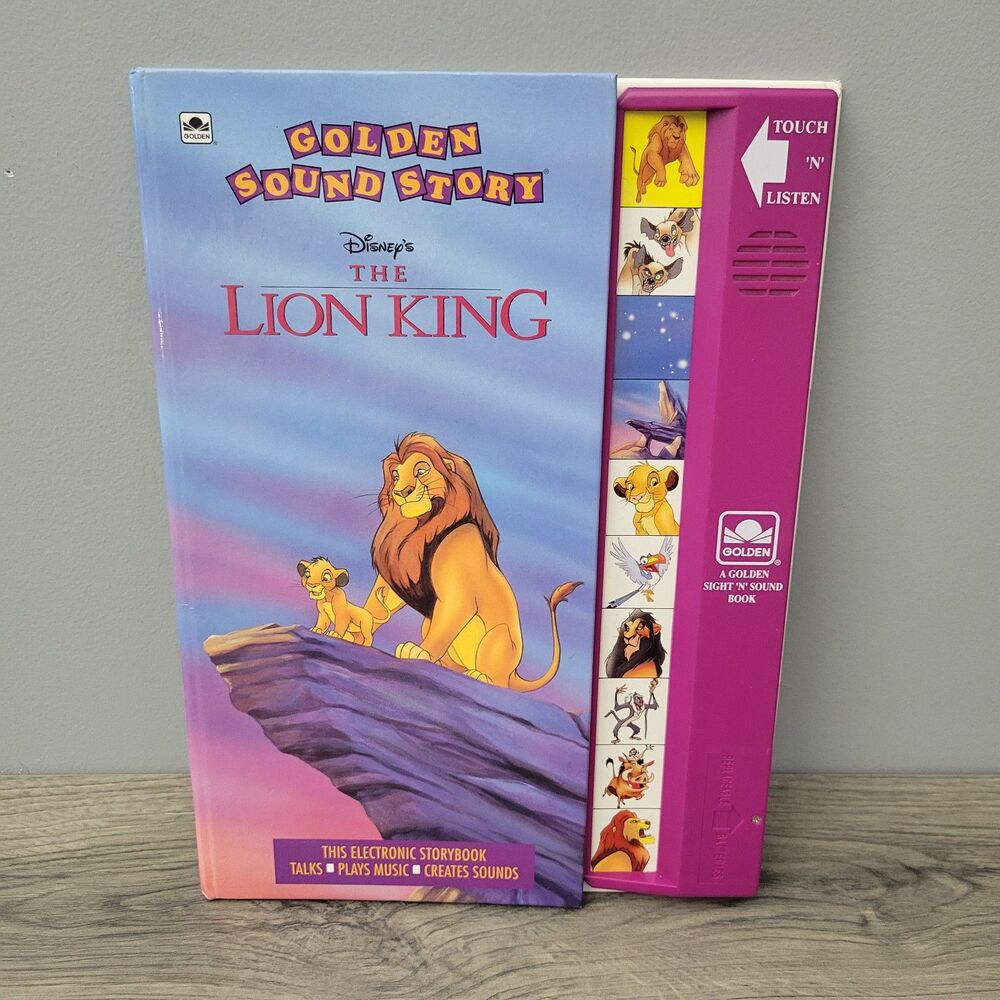 VTG 1994 Golden Sound Story Disney The Lion King Electronic Story Book Works